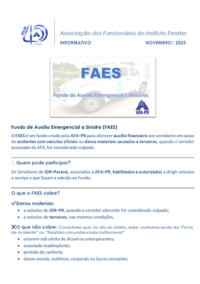 FAES - FUNDO DE ASSISTENCIA EMERGENCIAL A SINISTROS